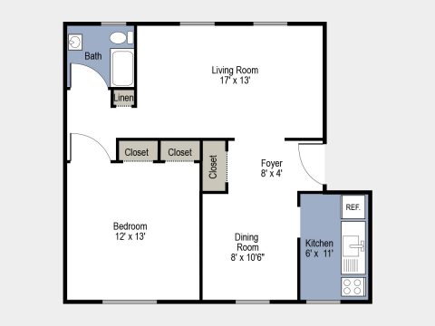 1 Bedroom 1 Bath with Dining Room